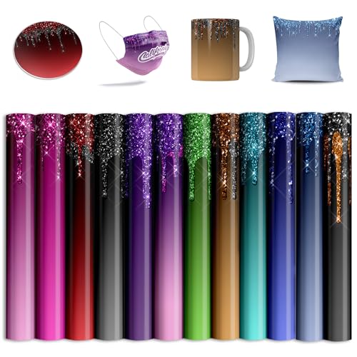 Glitter Transfer Sheets for Sublimation Blanks Mug Tumbler T