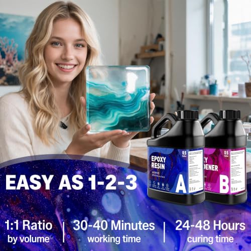 Epoxy Resin Kit 1 Gallon (128 Fl Oz)