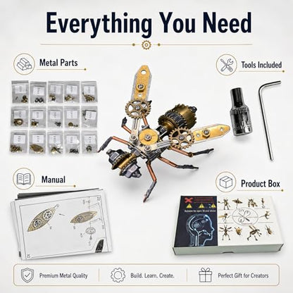 3D Metal Puzzle Kits for Adults Teens (160 Count)