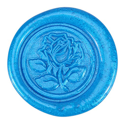 5Pcs Royal Blue Sealing Wax Sticks with Wicks for Wax Seal Stamp (5 Count)