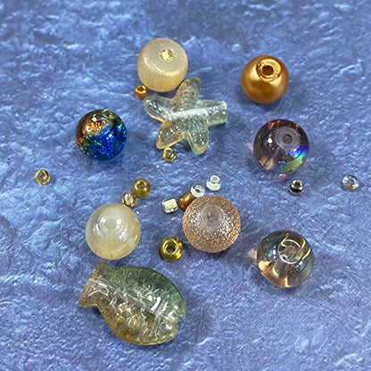 Assorted Glass Resin Beads Multi Size Colors Smooth Cracked Gravel Millet Spacer Beads for Bracelets Necklace Earring DIY Jewelry Making Craft