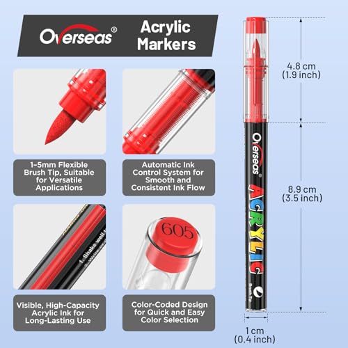 120 Colors Acrylic Paint Markers (120 Count)