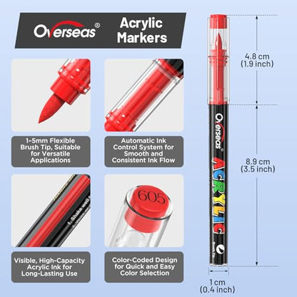 120 Colors Acrylic Paint Markers (120 Count)
