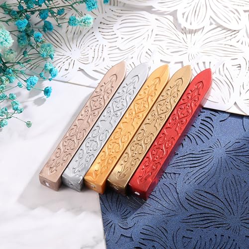 5Pcs Sealing Wax Sticks with Wicks (5 Count)
