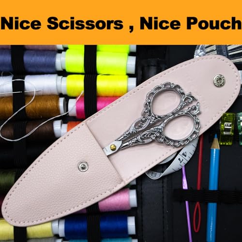 Small Scissors Vintage European Style Scissors Stainless Steel for Cross Stitch Cutting Embroidery Sewing Handcraft Craft Art Work DIY Tool