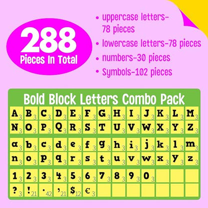 288 PCS Alphabet Combo Set (288 Count)
