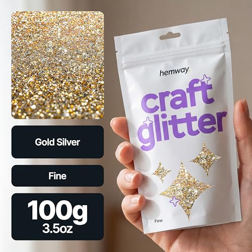 Craft Glitter Gold Silver 100g Fine Glitter (3.5 Ounce)