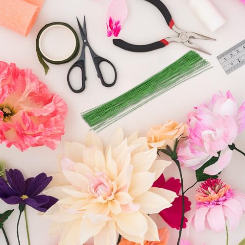 22 Gauge 16" Floral Stem Wire Paper Wrapped Iron Artificial 100Pcs
