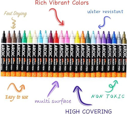 144Pcs Oil Based Paint Pens for Rock Painting (144 Count)