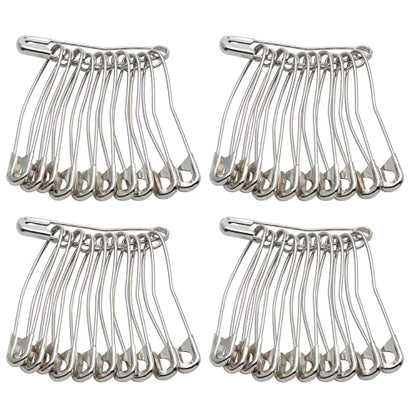 100 PCS 2" 50mm Curved Safety Pins (100 Count)