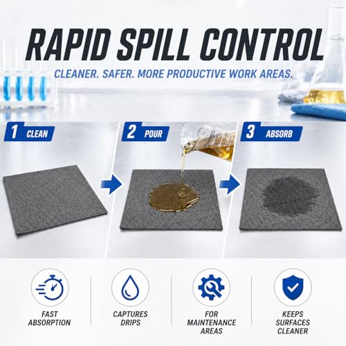 200 Pcs Oil Absorbent Pad for Spill (200 Count)