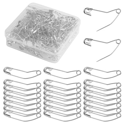 100 Pcs Curved Safety Pins for Quilting Basting Pins 38mm (100 Count)