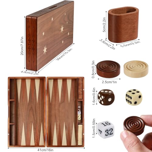 Handcrafted Wooden Backgammon Set