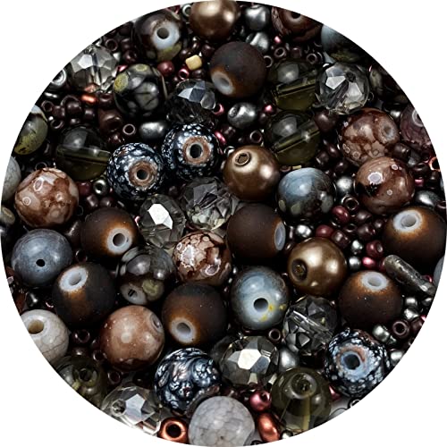 Assorted Glass Resin Beads Multi Size Colors Smooth Cracked Gravel Millet Spacer Beads for Bracelets Necklace Earring DIY Jewelry Making Craft