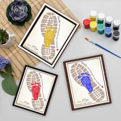 Personalized Father's Day Handprint Wooden Sign