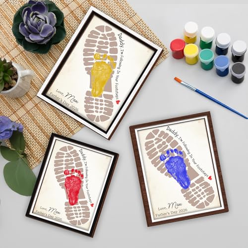 Personalized Father's Day Handprint Wooden Sign