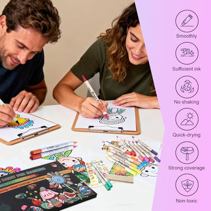 28Color Acrylic Paint Markers Set (28 Count)
