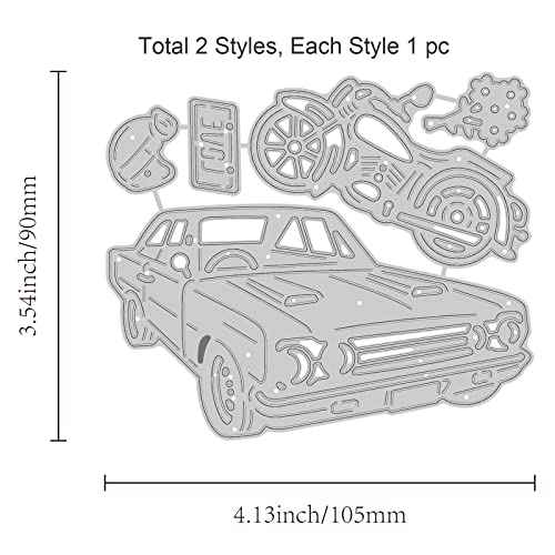 Car and Motorcycle Cutting Dies for Card Making Love Licence Plate Cut Die for DIY Scrapbooking Journal Embossing Paper Craft Decor