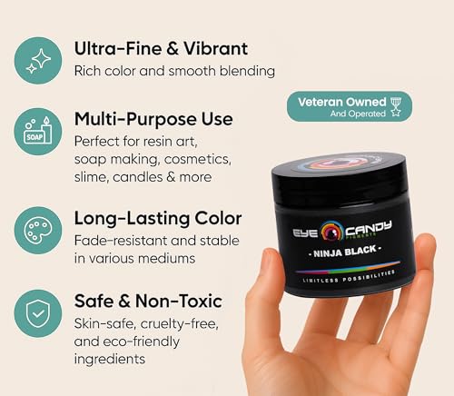 Premium Mica Powder Pigment “Ninja Black”
