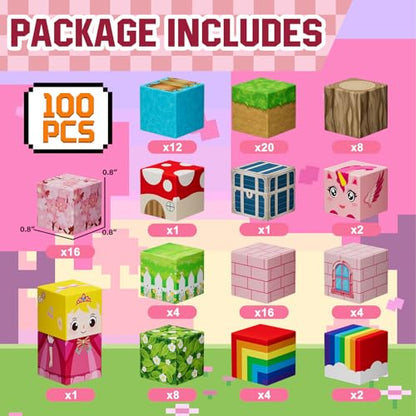 100PCS Magnetic Blocks (100 Count)