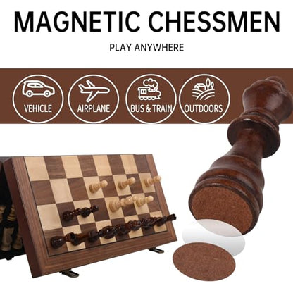 Magnetic 15" Wooden Chess Set