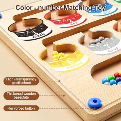 Magnetic Color Number Maze Puzzle Board (65 Count)