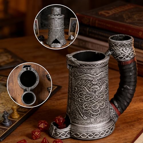 Dice Tower Mug DND Dice Roller Tower with 7 PCS Dice Set