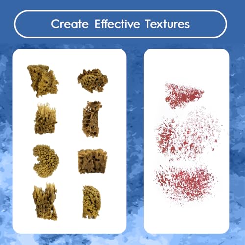 Artist Natural Sea Sponges for Painting 8 Pack (8 Count)