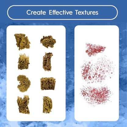 Artist Natural Sea Sponges for Painting 8 Pack (8 Count)