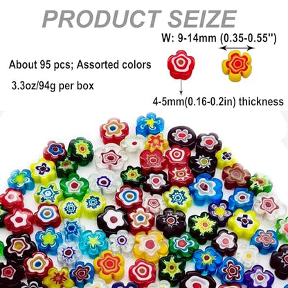 FlaEDFLIFE Flat Glass Millefiori for Mosaic Making Supplies