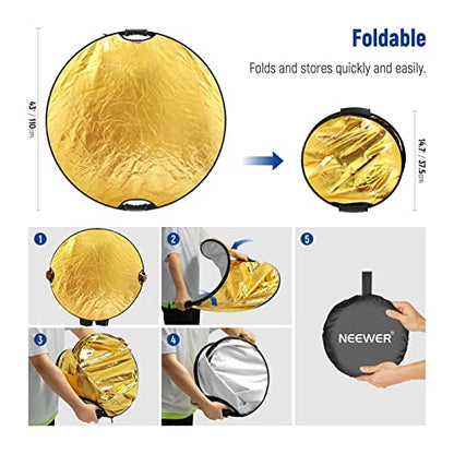 43" 110cm Light Reflector with Handle Grip with 3