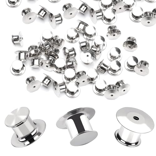 30 Pieces Metal Pin Backs Locking Pin Keepers Locking Clasp (30 Count)