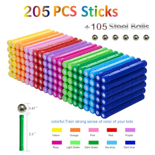 310 Pcs Magnetic Building Sticks Blocks Toys