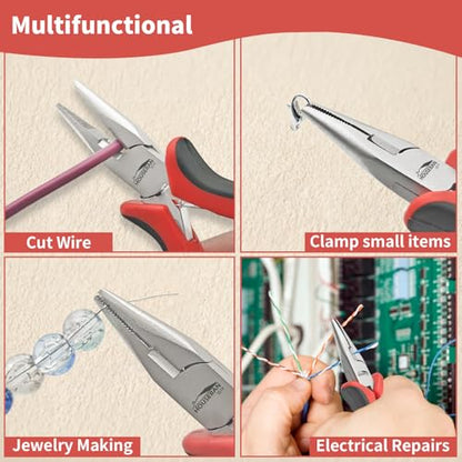 5 Pack 5" Small Needle Nose Pliers (5 Count)
