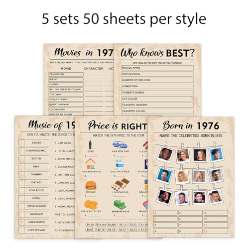 50th Birthday Party Games