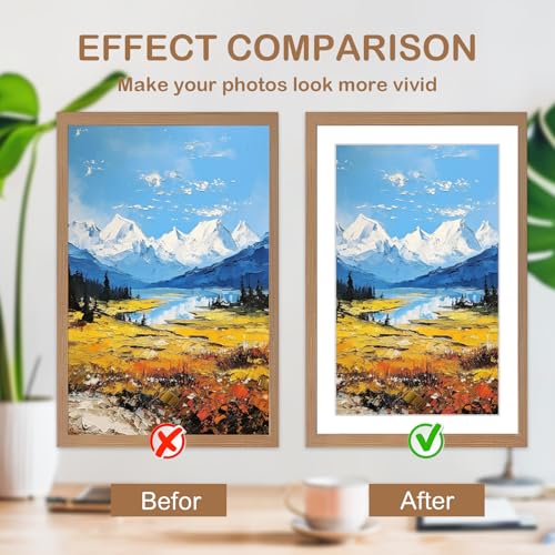 15 Pack White Picture Mats 11x17 for 9x15 Photos