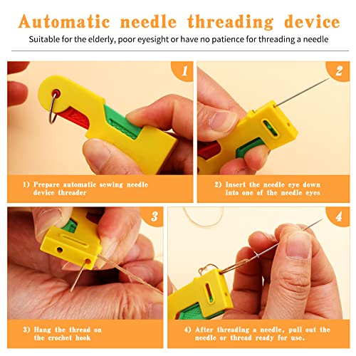 42 Pcs Drawstring Threader Tool Set Needle Threaders for Hand Sewing (42 Count)