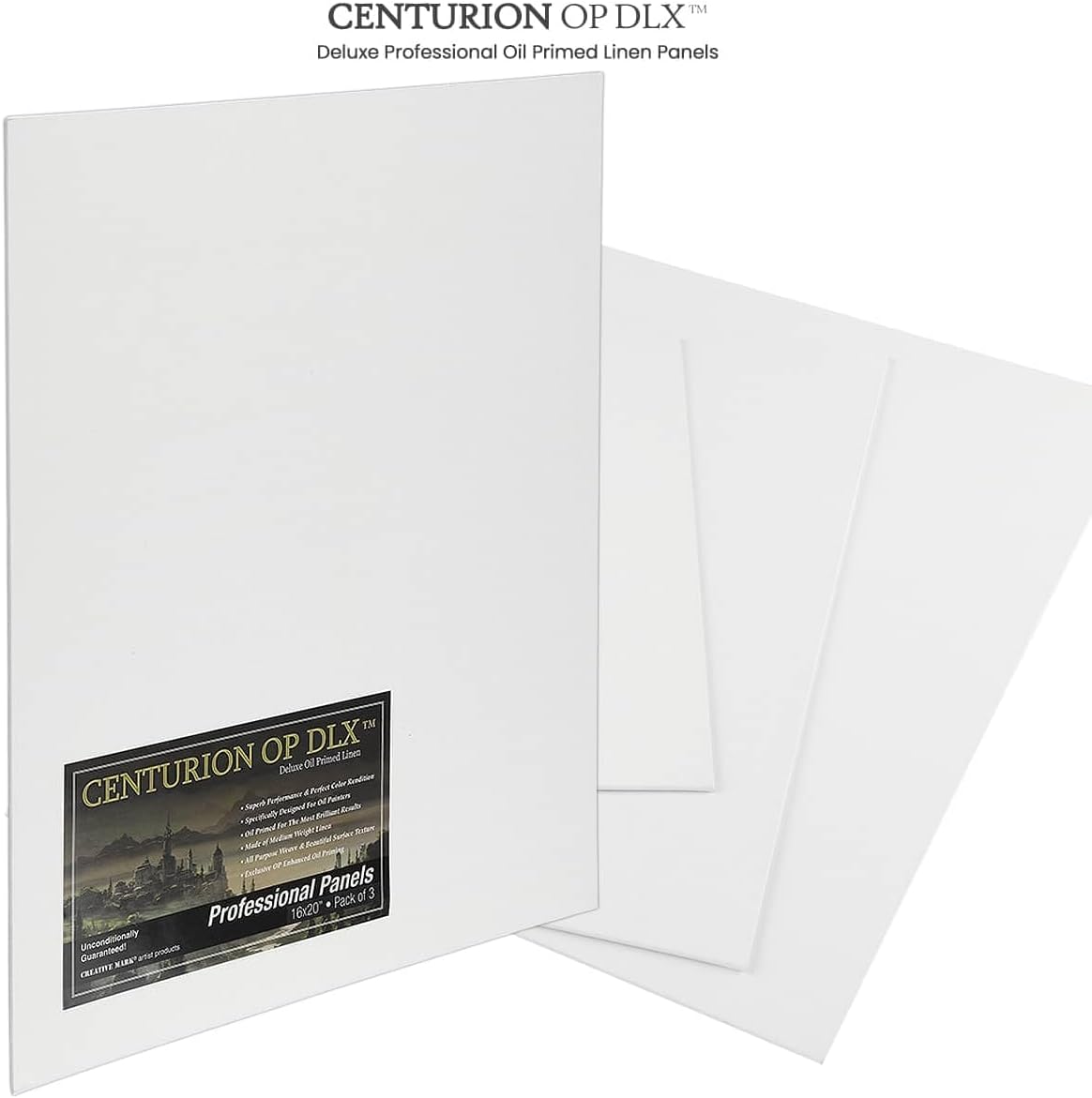 Centurion Deluxe Professional Oil Primed Linen Stretched Canvas - Enhanced Oil Priming for Superb Performance & Color Retention - [12 Pack - 4x6"]