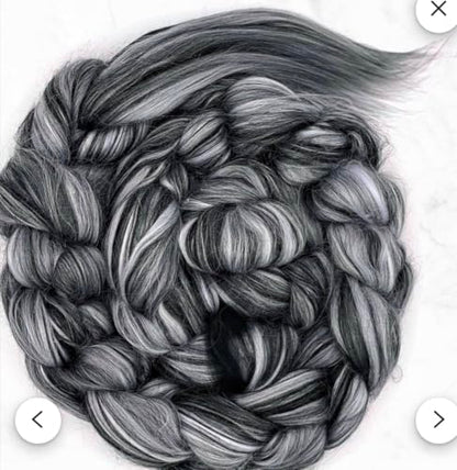 Multi Colored Natural Wool roving 1 lb. Best Wool for Needle Felting
