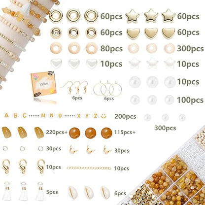 Jewelry Making Supplies Kit Natural Stone Beads for Irregular Natural Stone with for DIY Craft Bracelet Necklace Earrings for Adults