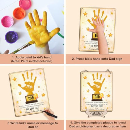 World's Best Dad Trophy from Baby Handprint Keepsake