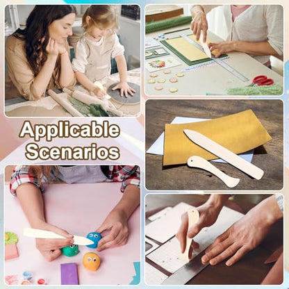 20 PCS Bone Folder Tool Plastic Bone Folder Crafts Scoring Folding Creasing Paper Crafting Scrapbooking Tool for Paper Leathercrafts Bookbinding and DIY Card Making Handmade