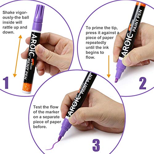 48 Pack Oil Based Paint Markers Medium Tip Rock Painting Pens (48 Count)