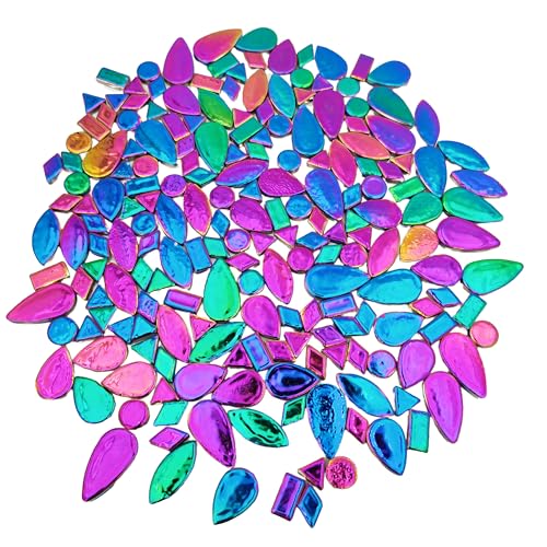 500g 1.1lb Random Color Irregular Ceramics Mosaic Tiles (16 Ounce)