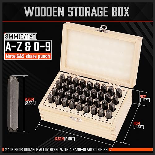 36 Piece Number and Letter Stamp Set 5 (36 Count)