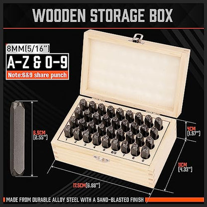 36 Piece Number and Letter Stamp Set 5 (36 Count)