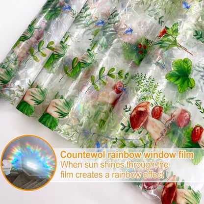 Privacy Window Films Stain Glass Cling No Glue Anti