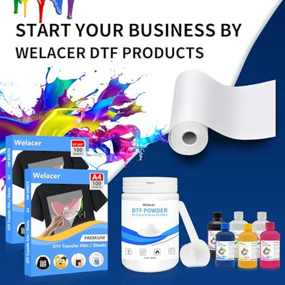 DTF Ink 5Color Kit 1000mlx6 Heat Transfer Ink Refill I3200 ET (202.8841 Fl Oz)