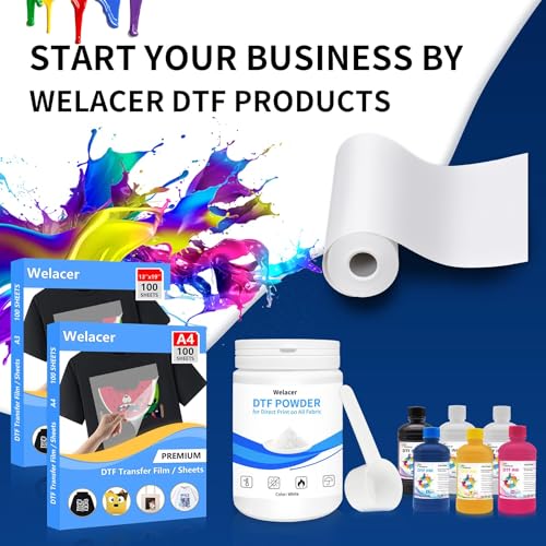 DTF Ink White 2000ml Heat Transfer Ink Refill I3200 ET (67.628 Fl Oz)