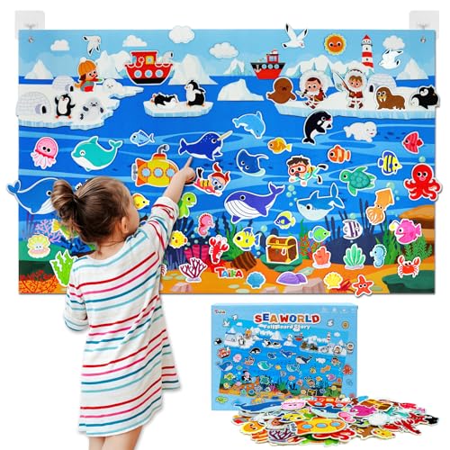 70Pcs Ocean Creatures Felt Story Board Set (70 Count)